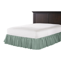 Ruffle Bedskirt in Moray - Glacier