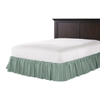 Ruffle Bedskirt in Moray - Glacier