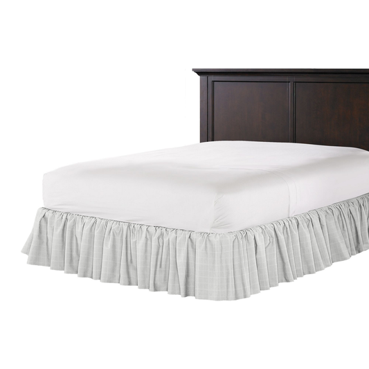 Ruffle Bedskirt in Moray - Pearl
