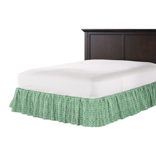 Ruffle Bedskirt in Palazzo - Lagoon