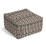 Square Pouf in Sand Storm - Black