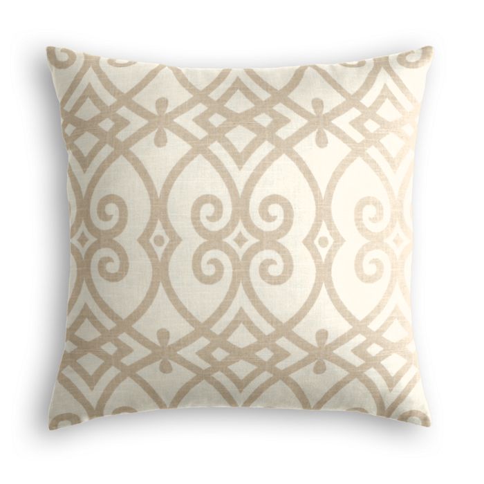 Throw Pillow in Scrolling Along - Pebble