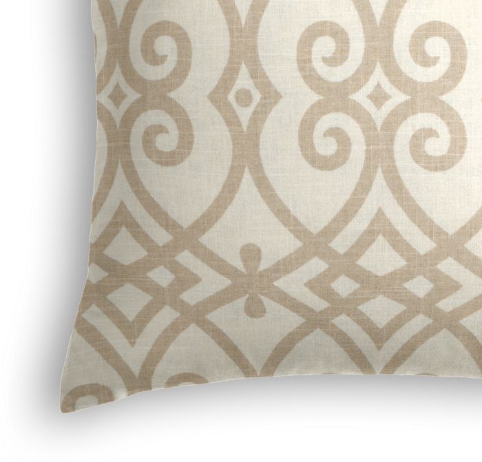 Throw Pillow in Scrolling Along - Pebble