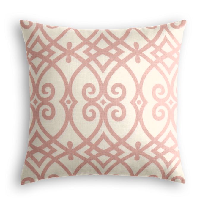 Throw Pillow in Scrolling Along - Shrimp