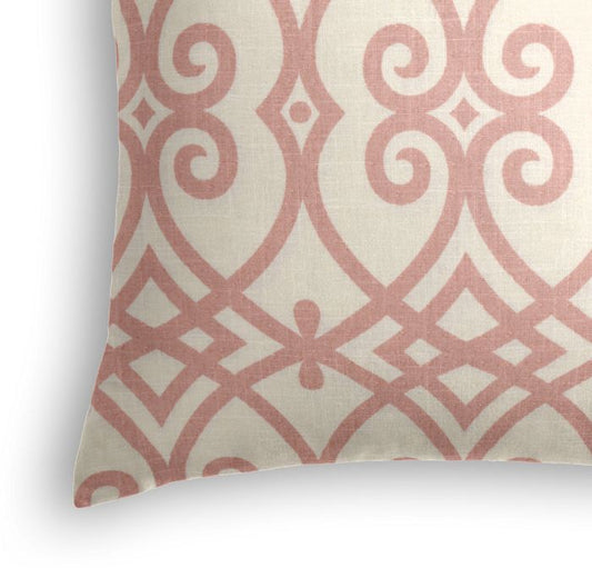Throw Pillow in Scrolling Along - Shrimp