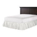 Ruffle Bedskirt in Serene Sateen - White