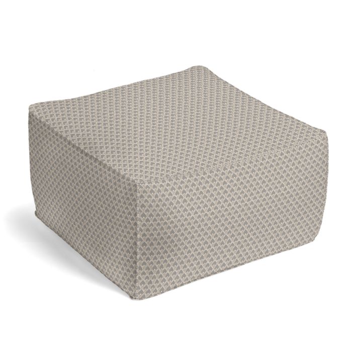 Square Pouf in Shape Up - Silver