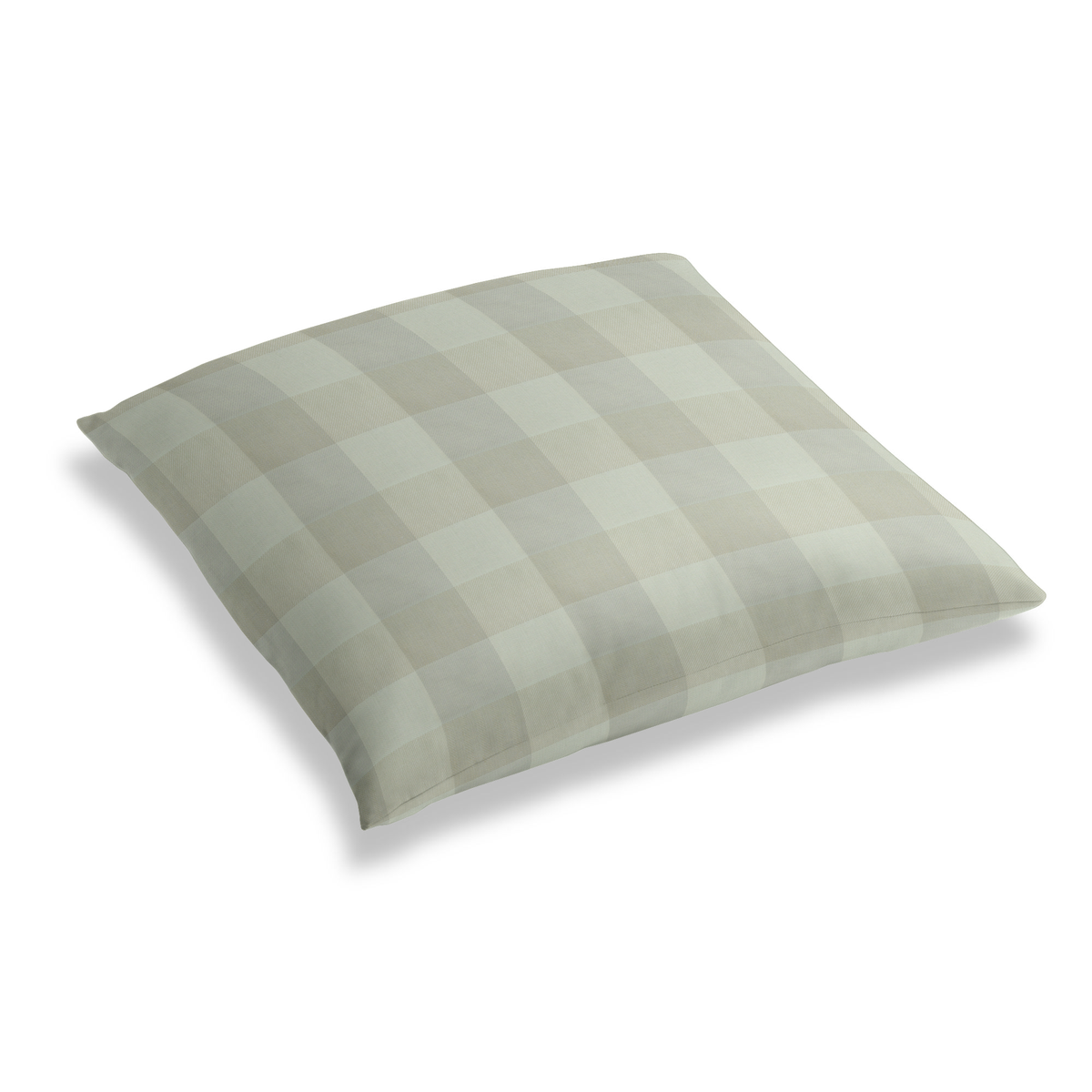 Simple Floor Pillow in Foxy Plaid - Dune