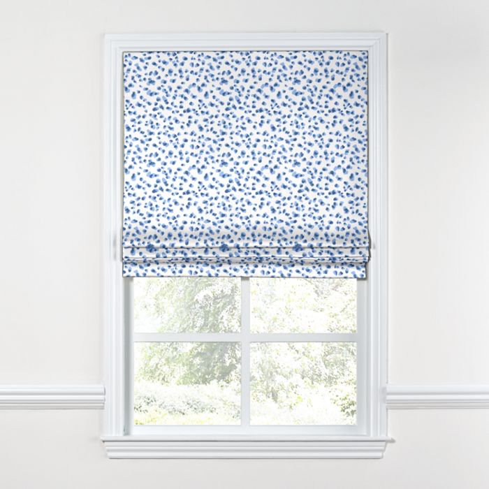 Flat Roman Shade in Spot On - Azure