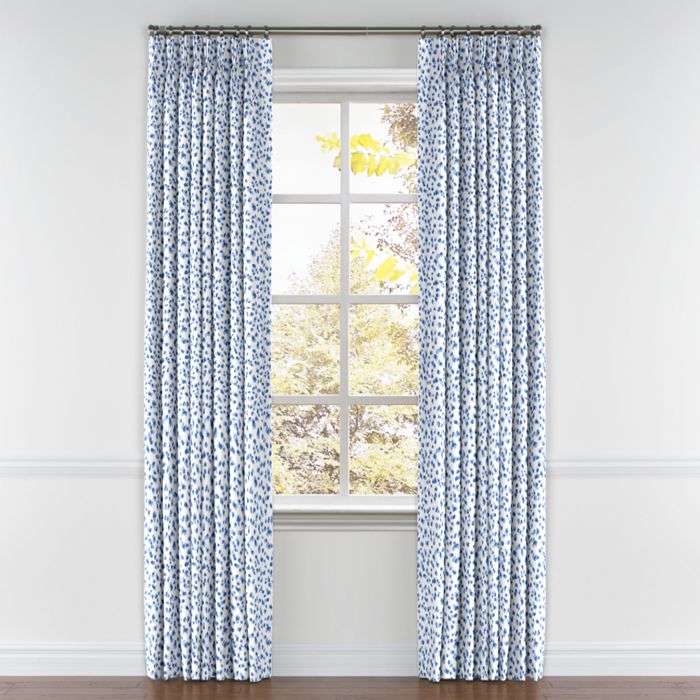 Pinch Pleat Drapery in Spot On - Azure