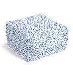 Square Pouf in Spot On - Azure