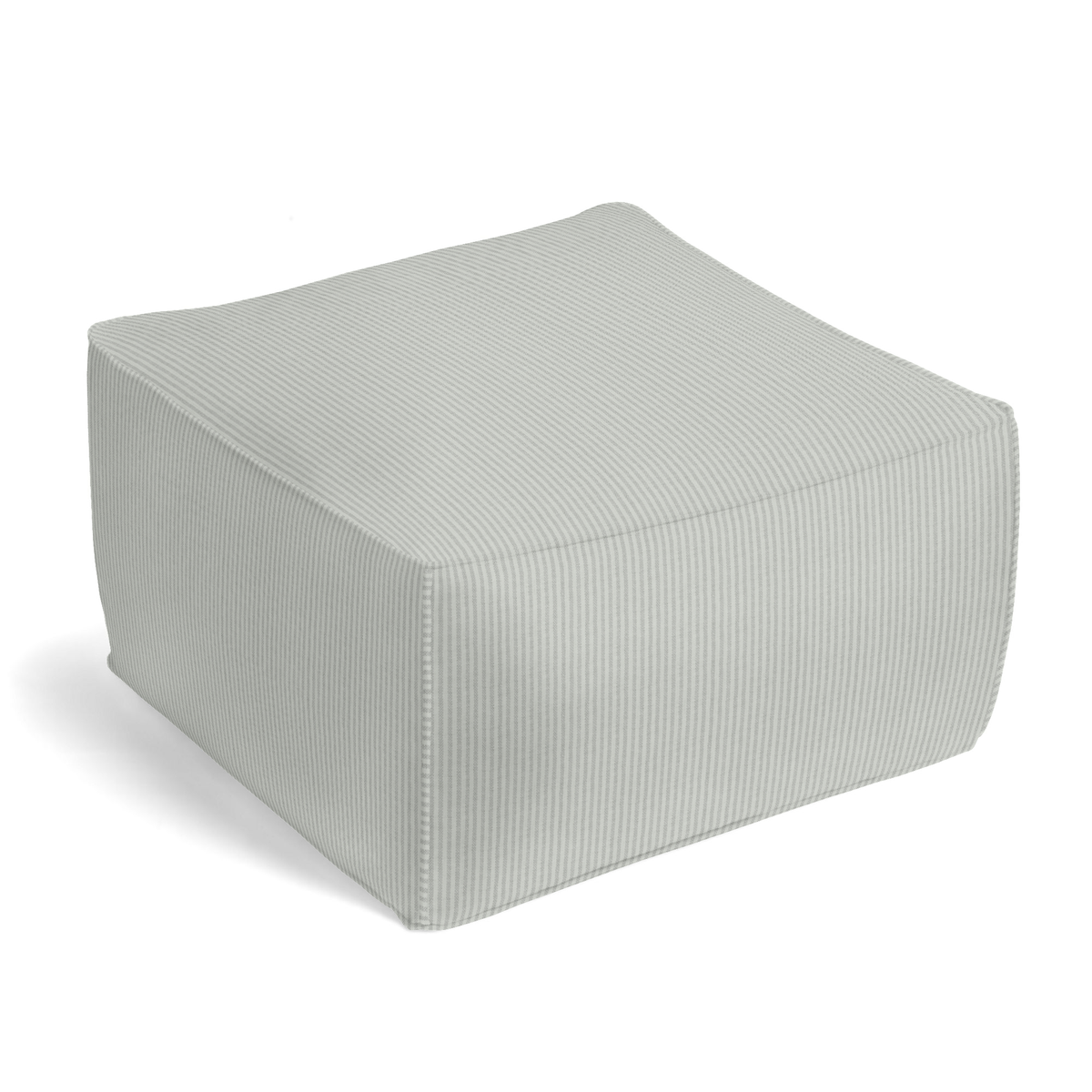 Square Pouf in Baldwin - Fog