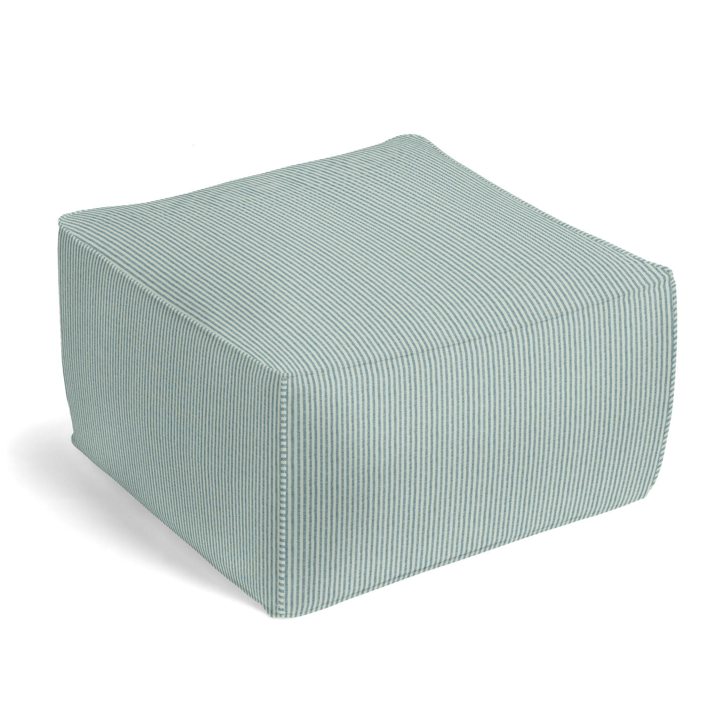 Square Pouf in Baldwin - Liberty Blue