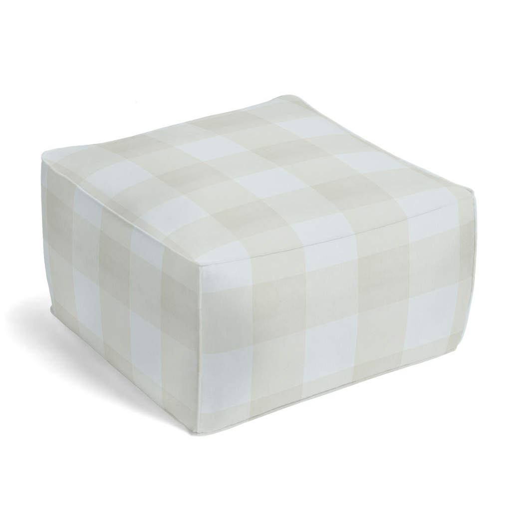 Square Pouf in Falmouth - Linen