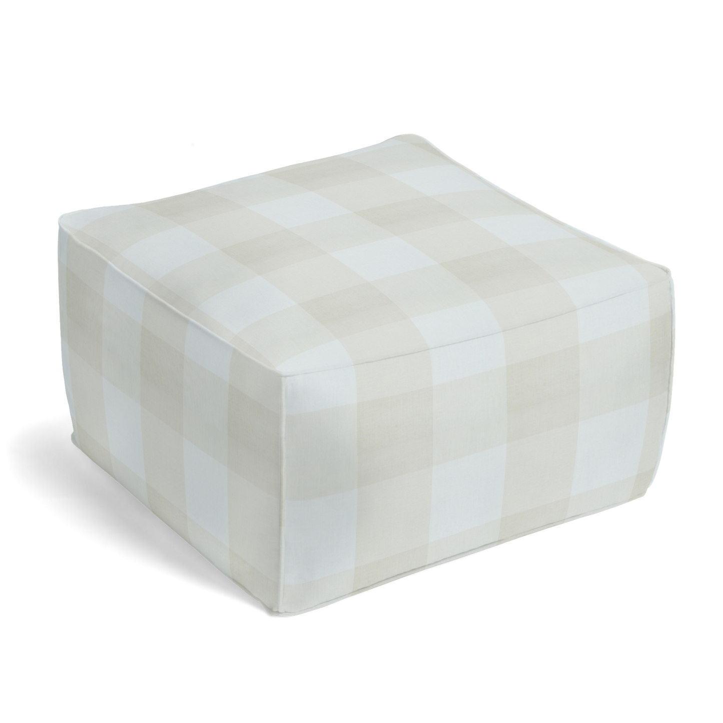 Square Pouf in Falmouth - Linen