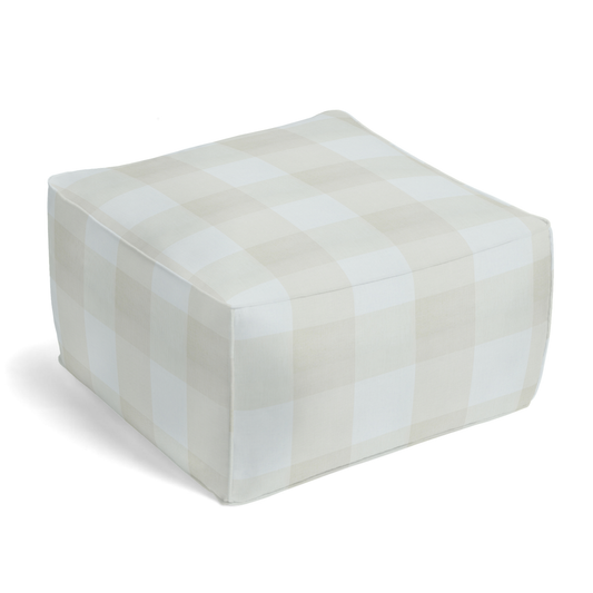 Square Pouf in Falmouth - Linen