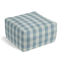 Square Pouf in Foxy Plaid - Harbor