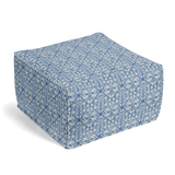 Square Pouf in Palazzo - Chambray