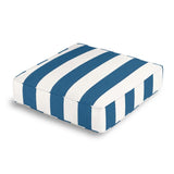 Box Floor Pillow in Sunbrella® Cabana - Regatta