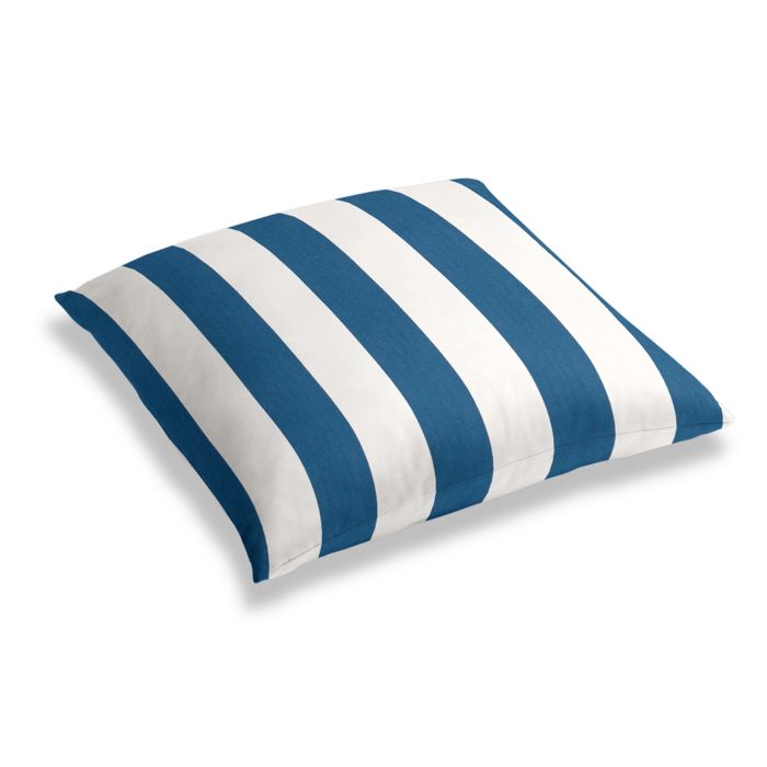 Simple Outdoor Floor Pillow in Sunbrella® Cabana - Regatta