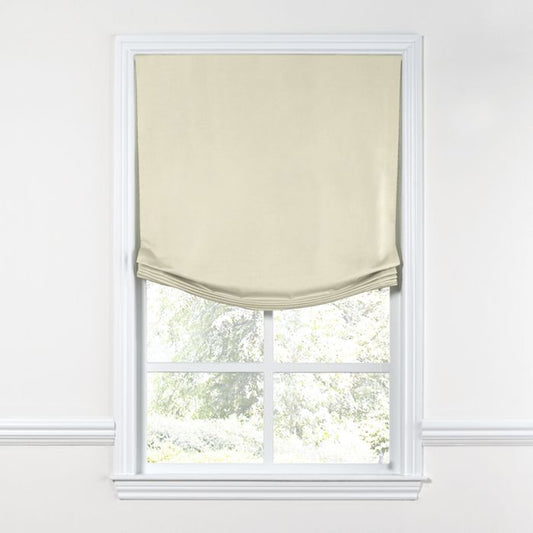 Relaxed Roman Shade in Sunbrella® Canvas - Canvas