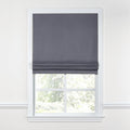 Flat Roman Shade in Sunbrella® Canvas - Charcoal