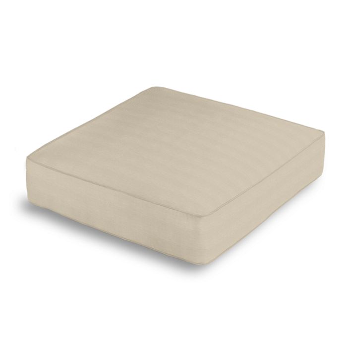 Box Floor Pillow in Sunbrella® Canvas - Flax