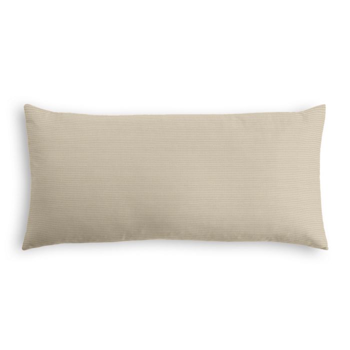 Outdoor Lumbar Pillow in Sunbrella® Canvas - Flax