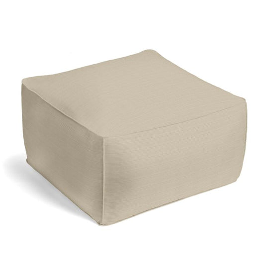 Outdoor Pouf in Sunbrella® Canvas - Flax