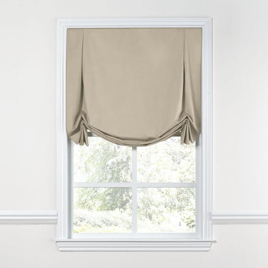 Tulip Roman Shade in Sunbrella® Canvas - Flax
