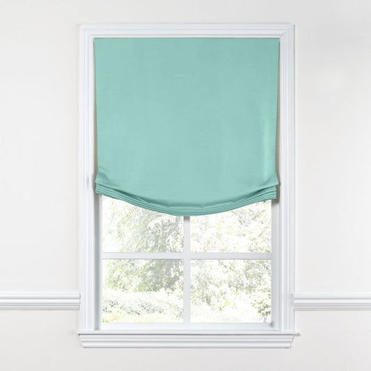 Relaxed Roman Shade in Sunbrella® Canvas - Glacier