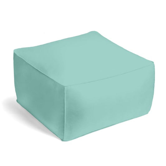 Outdoor Pouf in Sunbrella® Canvas - Glacier