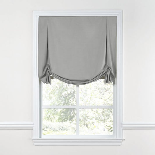 Tulip Roman Shade in Sunbrella® Canvas - Granite