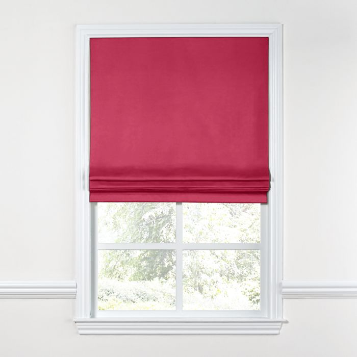 Flat Roman Shade in Sunbrella® Canvas - Hot Pink