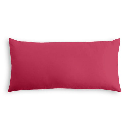 Outdoor Lumbar Pillow in Sunbrella® Canvas - Hot Pink