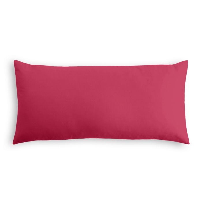 Outdoor Lumbar Pillow in Sunbrella® Canvas - Hot Pink