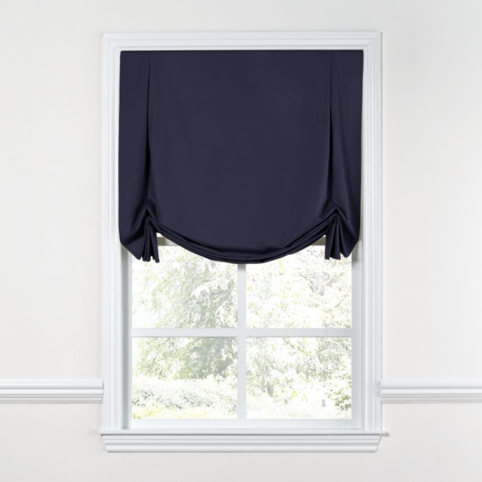 Tulip Roman Shade in Sunbrella® Canvas - Navy