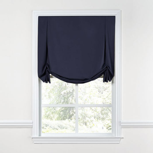 Tulip Roman Shade in Sunbrella® Canvas - Navy
