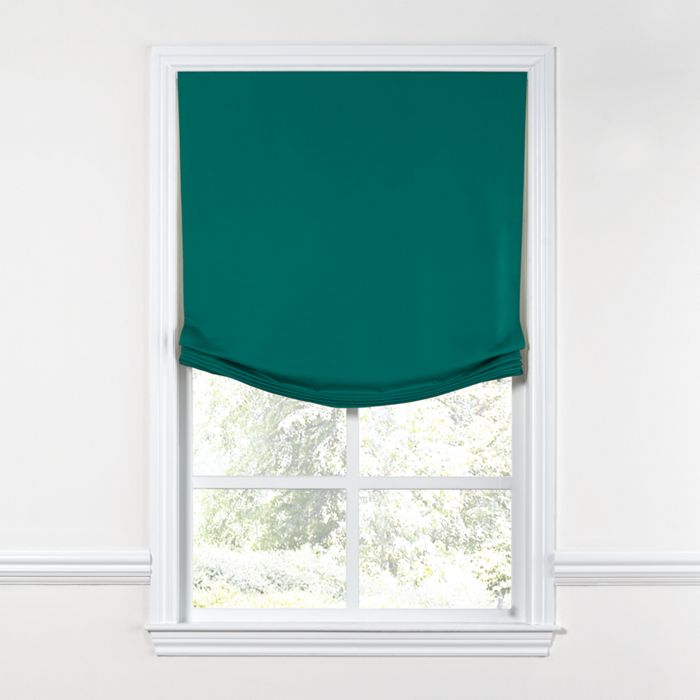 Relaxed Roman Shade in Sunbrella® Canvas - Teal