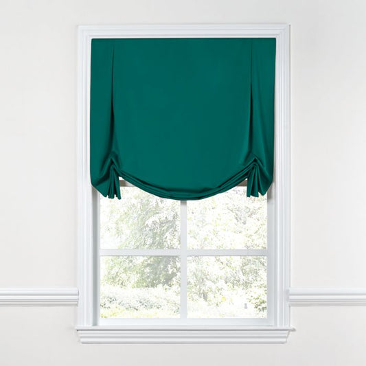 Tulip Roman Shade in Sunbrella® Canvas - Teal