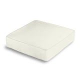 Box Floor Pillow in Sunbrella® Canvas - White