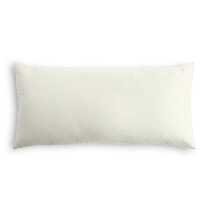 Outdoor Lumbar Pillow in Sunbrella® Canvas - White
