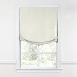 Relaxed Roman Shade in Sunbrella® Canvas - White