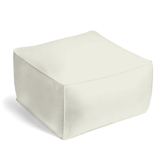 Outdoor Pouf in Sunbrella® Canvas - White