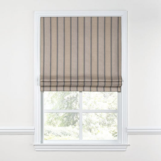 Flat Roman Shade in Sunbrella® Cove - Pebble
