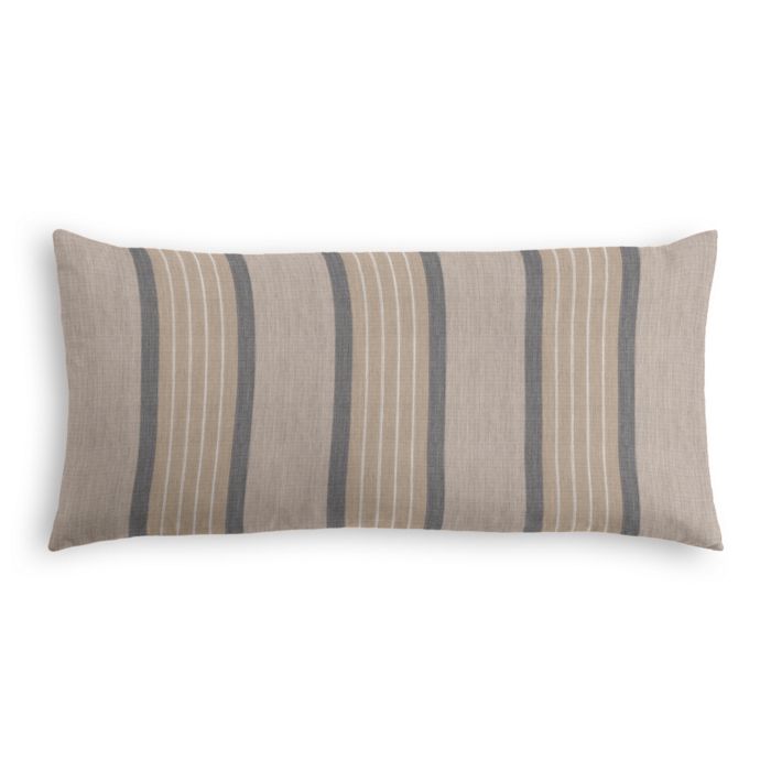 Outdoor Lumbar Pillow in Sunbrella® Cove - Pebble