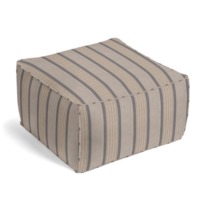 Outdoor Pouf in Sunbrella® Cove - Pebble