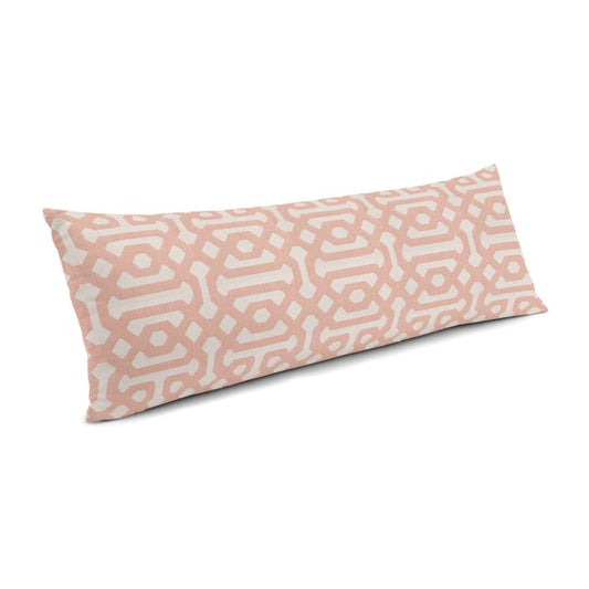Large Lumbar Pillow in Sunbrella® Fretwork - Cameo