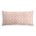 Outdoor Lumbar Pillow in Sunbrella® Fretwork - Cameo