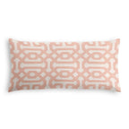 Outdoor Lumbar Pillow in Sunbrella® Fretwork - Cameo